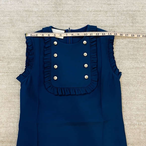 Gucci Ruffle Shift Dress with Pearl Buttons - Picture 6 of 12